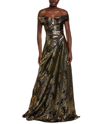 Rene Ruiz Off-The-Shoulder Gown