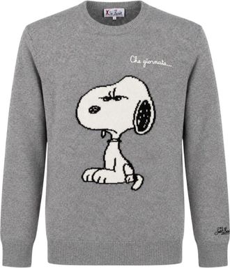 MC2 Saint Barth Heron Sweater - Heren - Ronde hals truien - Grijs - M - Wol - Truien & Vesten