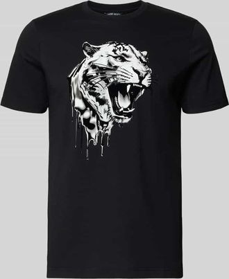 Antony Morato T-Shirt mit Label-Detail in Black, Gr&ouml;&szlig;e XXL