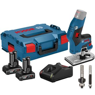 Bosch Fresadora De Cantos Gkf 12v-8 12 V / 2x 4,0 Ah Bater&iacute;a + Cargador Incl. 2x Fresas En L-boxx