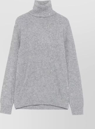 Fabiana Filippi knitwear turtleneck with long sleeves and sequins