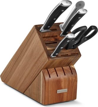 W&uuml;sthof Classic Ikon 6-Piece Starter Knife Block Set in Black at Nordstrom