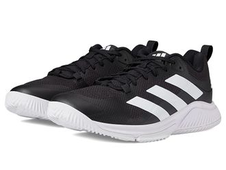 adidas Court Team Bounce 2.0 Volleyball Shoes Mens Volleyball Shoes Black/White/Black : 8.5 D - Medium, Synthetic/Textile