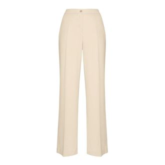 Elena Miro Wide Trousers, female, Beige, Size: 4XL Pantalone