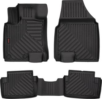 OEM Alfombrillas De Goma 3d Para Coche: Nissan Qashqai J10 I (crossover, 2006-2013) - Borde De 5 Cm