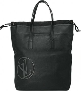 Louis Vuitton Black Leather Pouch Tote Bag (Pre-Owned)