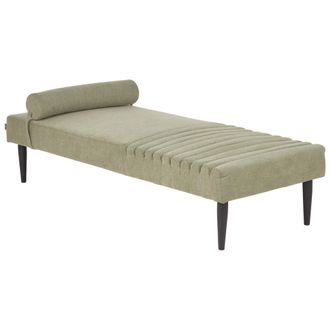 Beliani Beliani - Chaise Longue Moderno Minimalista Div&aacute;n Individual Tela Verde Mauriac