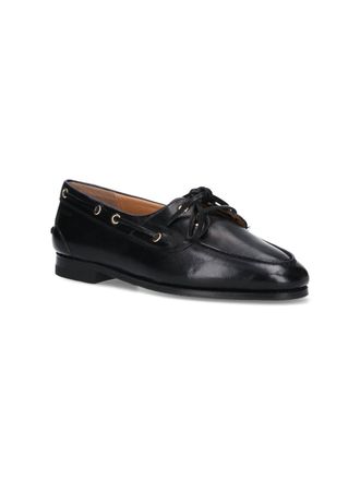 Bally Womens Flat Shoes Black Buffalo