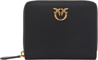 Pinko Taylor Zip Around - Dames - Portefeuilles - Zwart - ONE Size - Katoen - Accessoires
