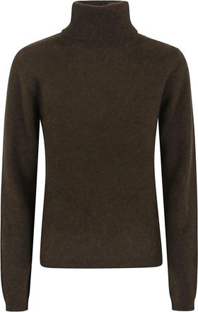 P.A.R.O.S.H. Raccoon Fur Sweater With Ribbed High Collar