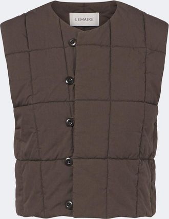 Christophe Lemaire Padded quilted cotton-blend vest