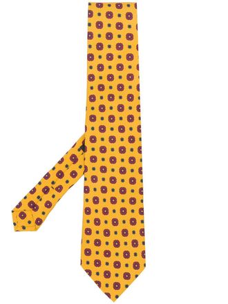 Etro scarf print tie - Yellow
