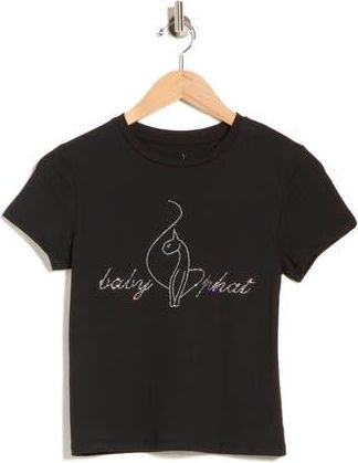 Baby Phat Rhinestone Logo Graphic T-Shirt in Black at Nordstrom Rack, Size X-Large