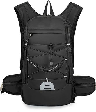 Generic Unisex Outdoor Sports Travel Bag, Casual and Lightweight Storage Bag, Multi-Pocket Design, Suitable for Outdoor Adventure and Wilderness Survival (Bla