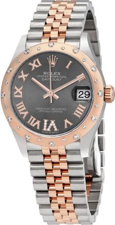 Rolex Datejust 31 Dark Rhodium Dial Ladies Steel and 18kt Everose Gold Jubilee Watch 278341DRRDJ