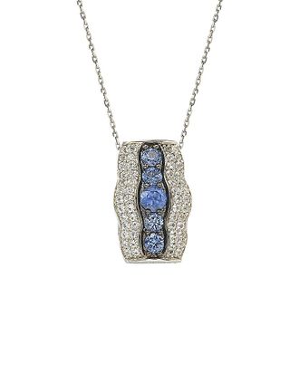 Suzy Levian 18K & Silver 1.89 Ct. Tw. Sapphire Necklace