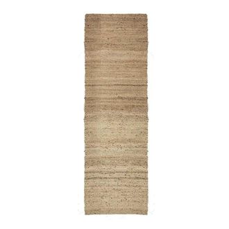 Vivaraise Alfombra de yute y algod&oacute;n natural 60x200 cm