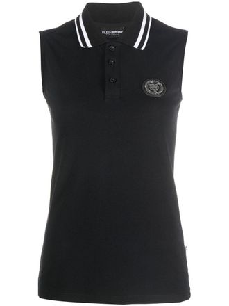 Plein Sport Polo con applicazione logo - Nero