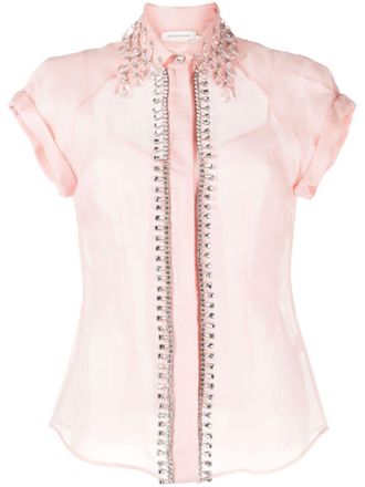 Zimmermann Blusa Matchmaker Diamante - Rosa
