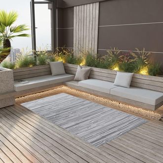 vidaXL Alfombra De Exterior Pp Arakil Gris 120x180 Cm Vidaxl