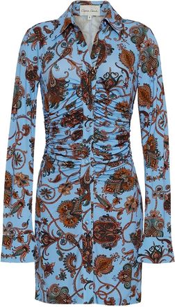 Cara Cara Abito corto Shirley con stampa paisley - Blu