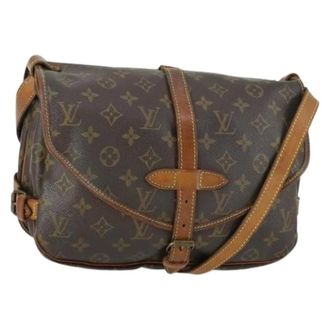 Louis Vuitton Pre-owned Cross Body Bags, female, Brown, Size: ONE SIZE Pre-owned Canvas Cross Body Bag