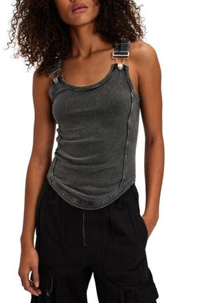 Free People Jamie Buckle Tank in Black at Nordstrom, Size X-Small