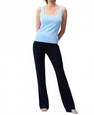 Joseph Ribkoff Square Neck Sleeveless Fitted Camisole Top In Sky Blue