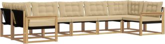 vidaXL Conjunto De Sof&aacute;s De Exterior 7 Uds. Y Beige Vidaxl