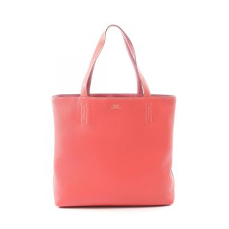 Herm&egrave;s Bordeaux Pink Ruby Taurillon Clemence Leather Handbag Tote Bag (Pre-Owned)