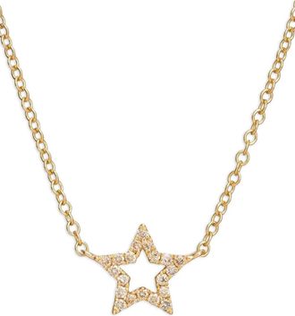 Rosa De La Cruz 18K yellow gold star-charm diamond necklace - women - 18kt Yellow Gold/Brown Diamond - One Size