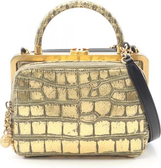Chanel gold Leather Shoulder Bag (Pre-Owned)