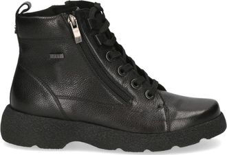 Caprice Zwarte Casual Enkellaarsjes voor Vrouwen - Dames - Veterlaarzen - Zwart - 37 EU - Schoenen