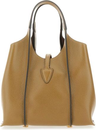 Tod's Womens T Timeless Mini Shopping Bag Buff Calf Leather Handbags Hand