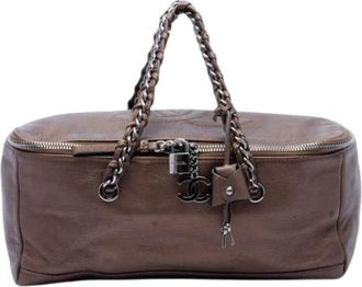 Chanel Pre-owned Vintage Handbag - Dames - Vintage Handtas - Bruin - ONE Size - Leer - Vintage