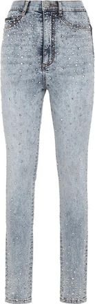 Philipp Plein Super High Waist Jegging - Dames - Skinny Jeans - Blauw - W25 - Katoen - Jeans