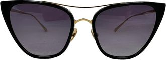 Loree Rodkin Jacklyn Cat-Eye Sunglasses in Gold Metal