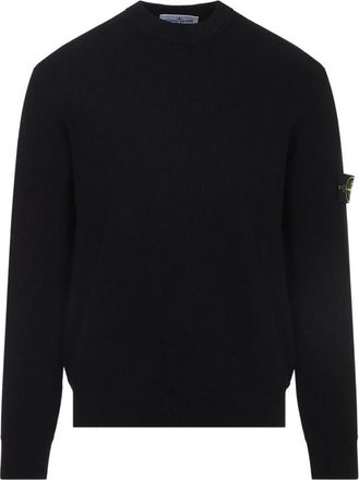 Stone Island Logo-patch Ribbed-knit Sweater