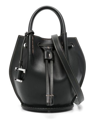 Tod's Bucket-tas met logo bedel - Zwart