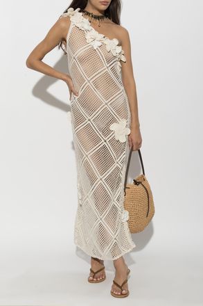 J.W.Anderson One-shoulder Crochet Dress, Womens, Cream