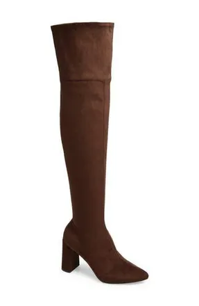 Jeffrey Campbell Parisah Over the Knee Boot in Espresso Suede at Nordstrom Rack, Size 5.5
