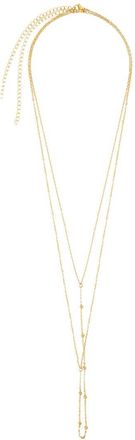 Sterling Forever 14K Gold Myrna Beaded Layered Body Chain