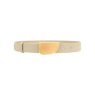 Burberry Shield Buckle Leather Belt, Size Medium