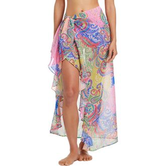 Bleu Rod Beattie Paisley Long Pareo Cover-Up in Pink Multi at Nordstrom, Size Medium