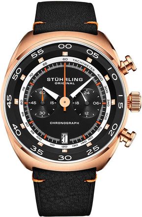 Stührling Monaco Quartz Black Dial Mens Watch M13547