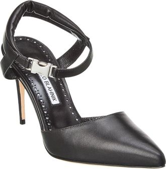 Manolo Blahnik Noumaknu 90 Leather Pump