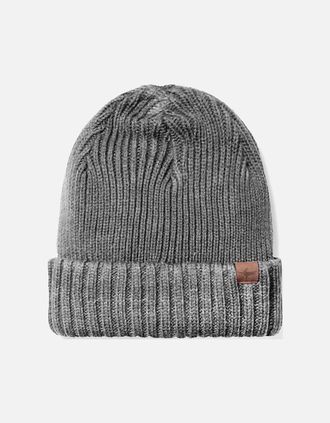 Sealskinz Mens Sealskinz Bacton Waterproof Cold Weather Roll Cuff Beanie - Grey - Size: 2XL