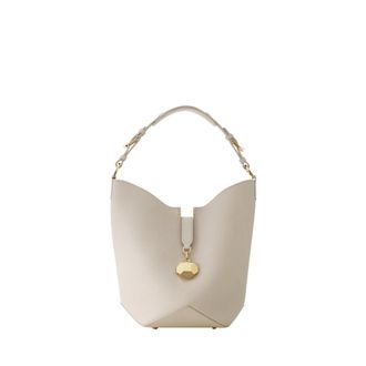 Lanvin Catch By Lanvin Medium Bucket Bag In Grained Leather in Plaster at Nordstrom