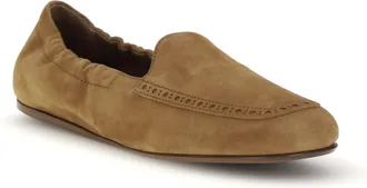 Churchs Womens Suede Loafers Walnut Calf Leather Bos Taurus