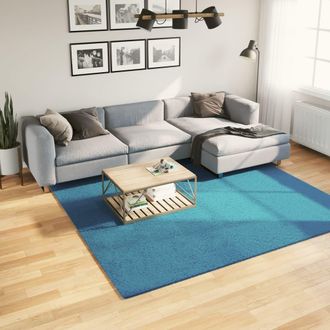 vidaXL Alfombra De Pelo Corto Oviedo Turquesa 240x240 Cm Vidaxl